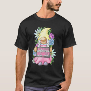 Geluk is een oma gnoom schattig meisje moeder t-shirt