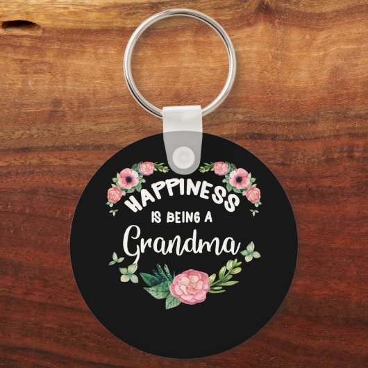 Geluk is een oma-Moederdag Sleutelhanger (Voorkant)