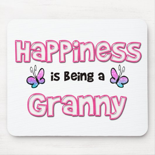 Geluk is een oma muismat (Voorkant)