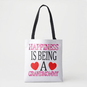 Geluk is een oma zijn Floral Mimi Moeder Tote Bag
