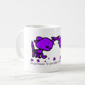 Geluk is een paarse eenhoorn. koffiemok (Voorkant links)