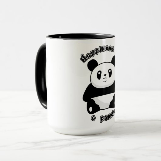 Geluk is een Panda-mok Mok (Voorkant links)