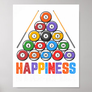 Geluk is een perfect rack - snooker pool speler poster