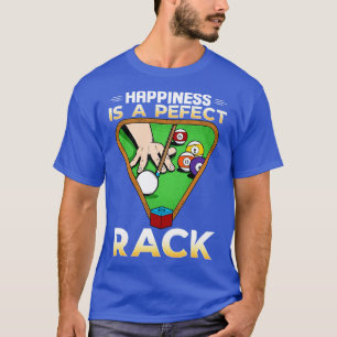 Geluk is een perfect rek in het zwembad biljart sp t-shirt
