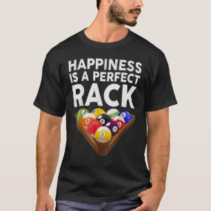 Geluk is een perfecte Rack Billiards Pool T-shirt