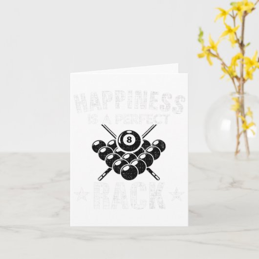 Geluk is een perfecte rack grappig zwembad biljart kaart (Gele Bloem)