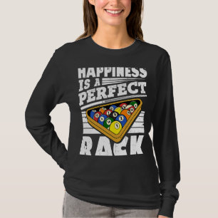 Geluk is een perfecte Rack Pool Billiards Player T-shirt