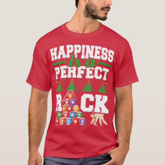 Geluk is een perfecte RackFunny Pool Billiard Pla T-shirt
