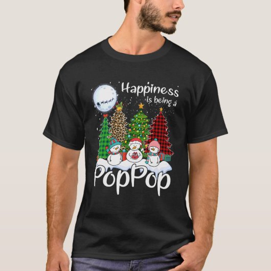 Geluk is een poppen kerstboomluipaard t-shirt (Voorkant)
