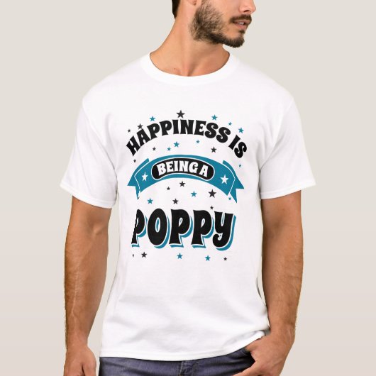 Geluk is een poppie t-shirt (Voorkant)