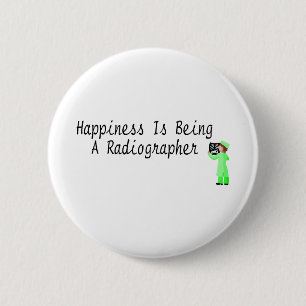 Geluk is een radiograaf ronde button 5,7 cm