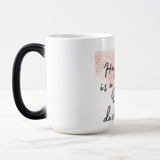 Geluk is een reis, geen bestemming magische mok (Links)