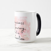 Geluk is een reis, geen bestemming magische mok (Voorkant rechts)