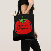 Geluk is een rode tomatenschouder van eigen bodem tote bag (Dichtbij)