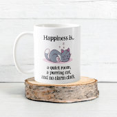 Geluk is... een rustige kamer, een kat, en geen al koffiemok