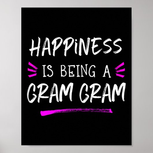 Geluk is een Schattige gram zijn Poster (Voorkant)