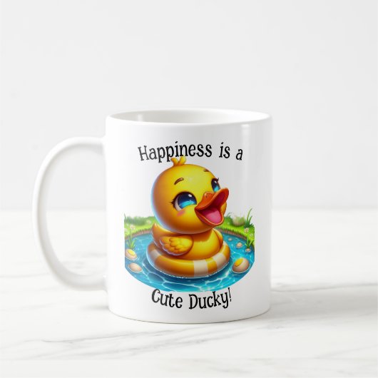 Geluk is een Schattigee Ducky Coffee Mok (1) (Links)