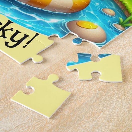 Geluk is een Schattigee Ducky Jigsaw Puzzel (1) (Zijkant)