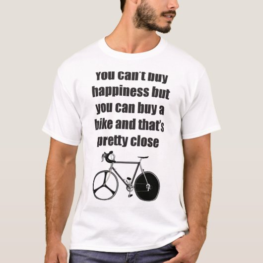 Geluk is een shirt van de fiets T (Voorkant)