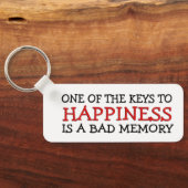 Geluk is een slecht geheugen sleutelhanger (Achterkant)