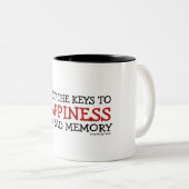 Geluk is een slecht Gezegde van het Geheugen Tweekleurige Koffiemok (Voorkant rechts)