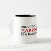 Geluk is een slecht Gezegde van het Geheugen Tweekleurige Koffiemok (Voorkant links)