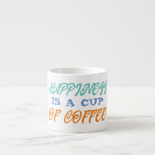 Geluk is een snufje koffie espresso kop