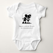 "Geluk is een soort kus" Cute Love Romper (Voorkant)