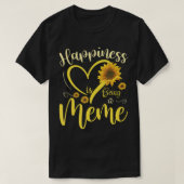 Geluk is een thema zonnebloem Moederdag G T-shirt (Design voorkant)