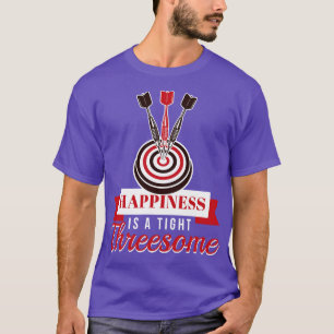 Geluk is een trieste dart t-shirt