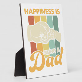 Geluk is een vader zijn fotoplaat