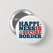 Geluk is een Veilige Grens Ronde Button 5,7 Cm (Voorkant /achterkant)