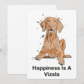 Geluk Is Een Vizsla Kaart (Voorkant / Achterkant)