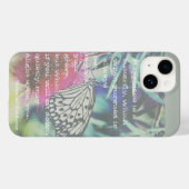 Geluk is een Vlinder - Inspirerende Quote Case-Mate iPhone Case (Achterkant (horizontaal))