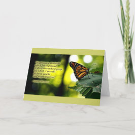 Geluk is een vlinder kaart