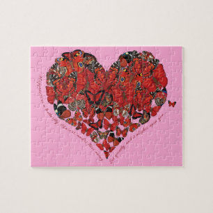 Geluk is een vlinder legpuzzel