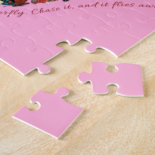 Geluk is een vlinder legpuzzel (Zijkant)