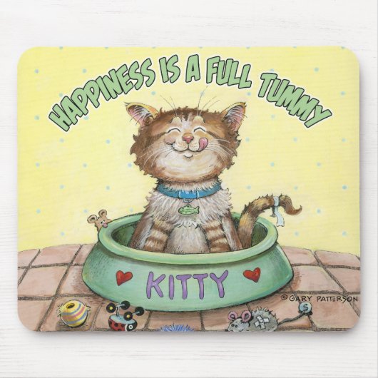 Geluk is een volledige tummy muismat (Voorkant)