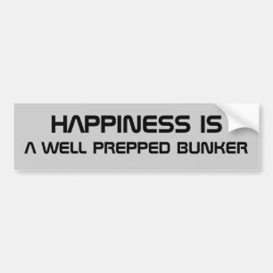 Geluk is een voorbereide bunker bumpersticker
