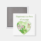 Geluk is een vorm van moed Quote Hummingbird Magneet (Voorkant / Achterkant)