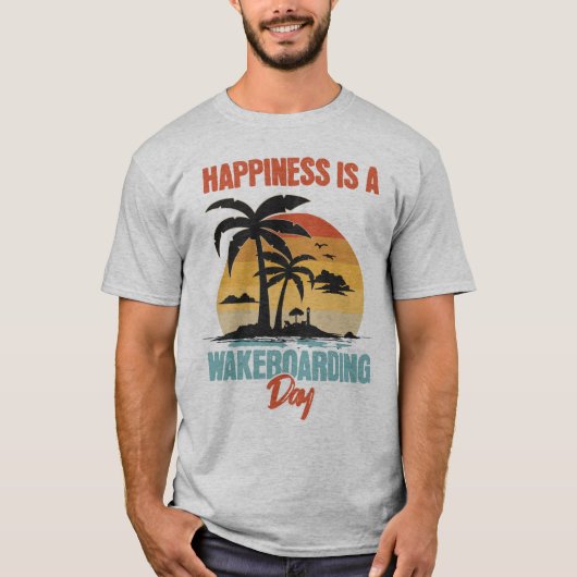 Geluk is een wakeboarder t-shirt (Voorkant)