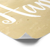 Geluk is een Warm Beach Funny Seaside Home Poster (Hoek)