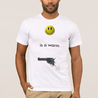 Geluk is een warm pistool t-shirt