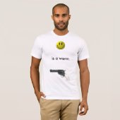 Geluk is een warm pistool t-shirt (Voorkant volledig)