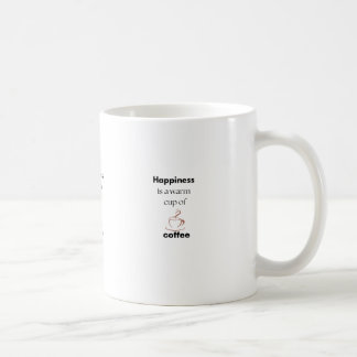 Geluk is een warme kop koffie