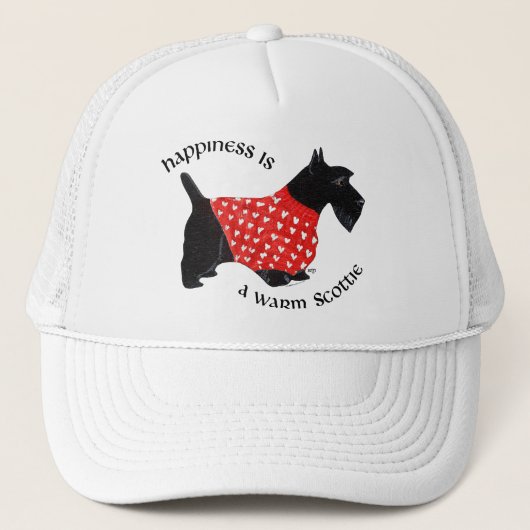 Geluk is een warme Scottie Trucker Pet (Voorkant)