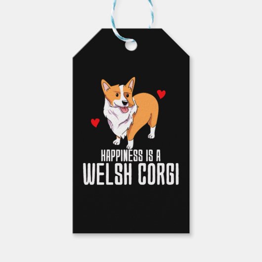 Geluk is een Welshe corgi Cadeaulabel (Voorkant)