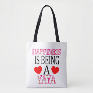 Geluk is een Yaya Floral Mimi Moederdag zijn Tote Bag