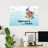 Geluk is een zwaai poster (Thuiskantoor)