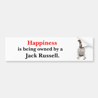 Geluk is eigendom van een Jack Russell Bumpersticker